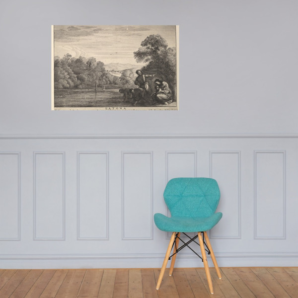 Latona and the Lycian peasants - Wenceslaus Hollar - 1649 - Paper Poster Museum quality 7739941