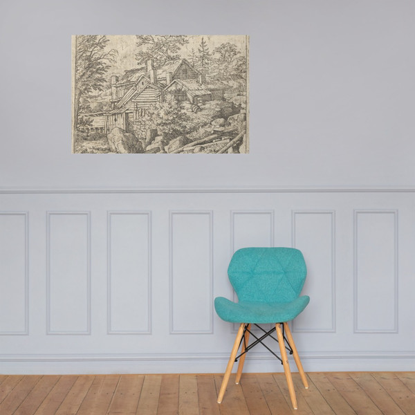 The Hamlet on the Mountainside - Allart van Everdingen - Photo Paper Poster Museum quality 7739311