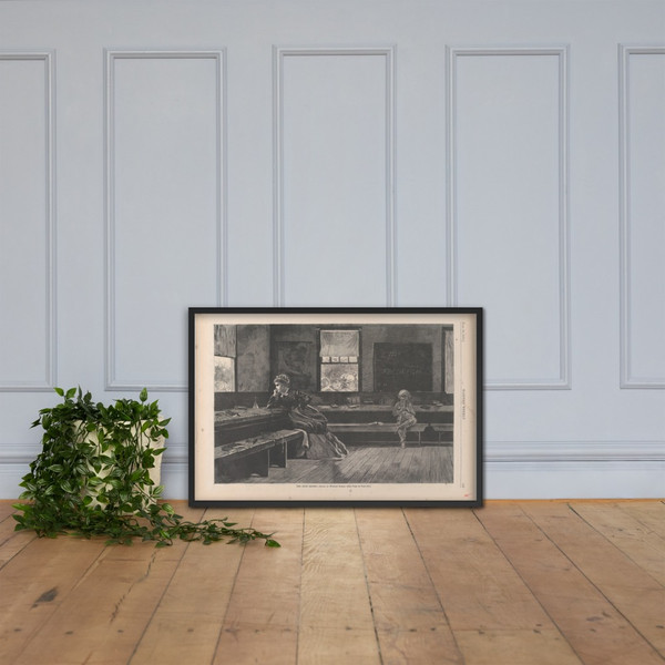 The Noon Recess (Harper's Weekly, Vol. XVII) - Winslow Homer - June 28, 1873 - Photo Paper Framed Poster Museum quality 7723332