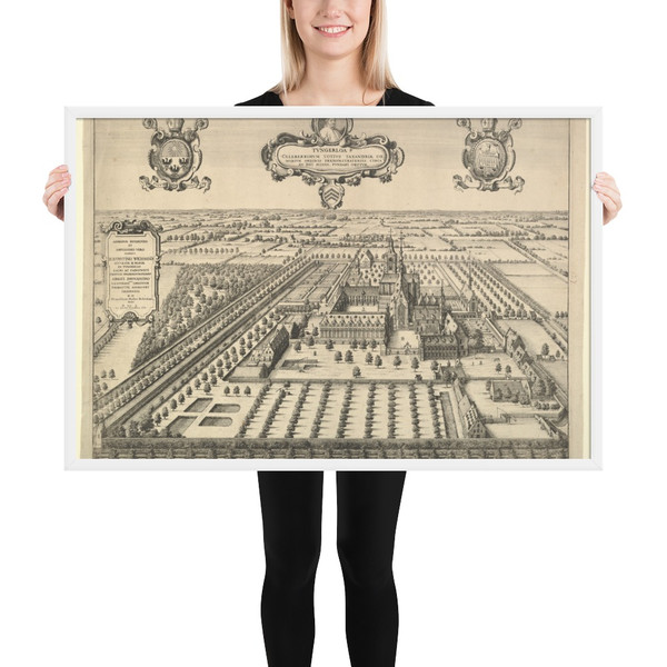 Tongerloo - Wenceslaus Hollar - 1650 - Photo Paper Framed Poster Museum quality 7739381