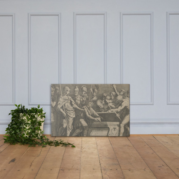 Alexander the Great commanding that the work of Homer be placed in the tomb of Achilles - Anonymous - ca. 1500–1550 - Canvas Museum quality 7742618