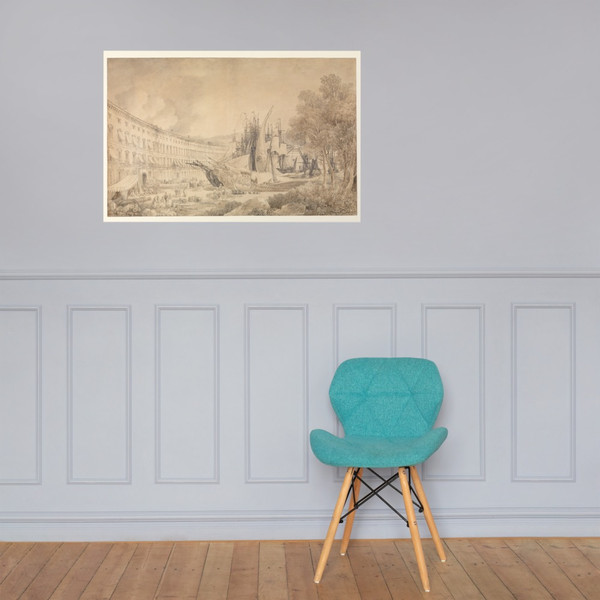 View of Messina Harbor - Louis François Cassas - 1783 - Photo Paper Poster Museum quality 7739027