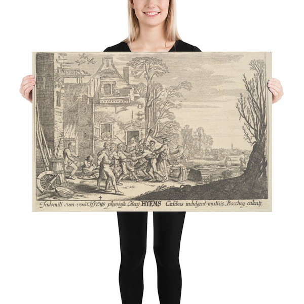 Winter - Wenceslaus Hollar - 1629 - Photo Paper Poster Museum quality 7738708
