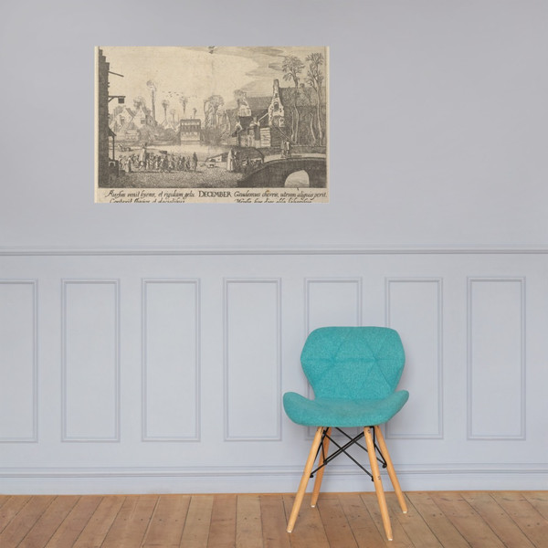 December - Wenceslaus Hollar - 1628–29 - Photo Paper Poster Museum quality 7738619