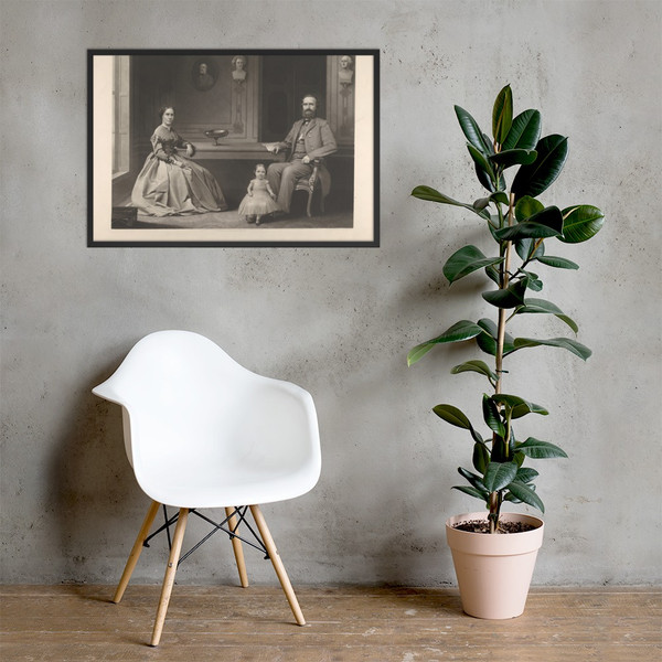 Lieutenant General Thomas J. Jackson and His Family ("Stonewall Jackson") - William Sartain - 1866 - Matte Paper Framed Poster Museum quality 7742398