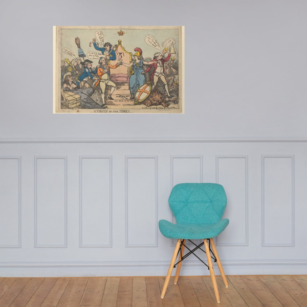 A Touch on the Times - Thomas Rowlandson - December 29, 1788 - Paper Poster Museum quality 7737794