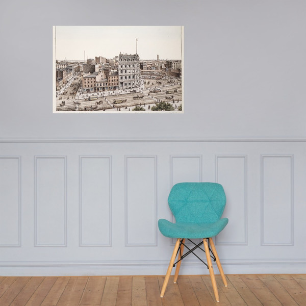 New York and Brooklyn Bridge Entrance - Charles Magnus & Company - after 1885 - Paper Poster Museum quality 7743156