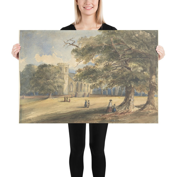 View of a Churchyard, Southborough, Kent - Anonymous, British, 19th century - 1837 - Paper Poster Museum quality 7744268