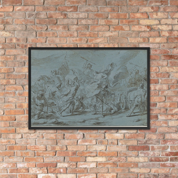 The Battle of Diomedes and Aeneas (from the Story of Achilles) - Jan van Orley - ca. 1720–30 - Matte Paper Framed Poster Museum quality 7742322