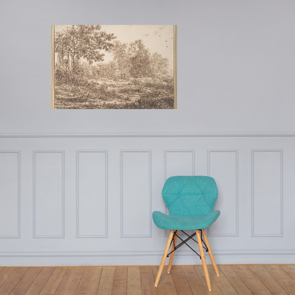 Dune Landscape with Trees - Adriaen Hendriksz. Verboom - 17th century - Photo Paper Poster Museum quality 7742762