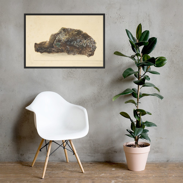 Study of a Rock - Anonymous, British, early 19th century - early 19th century - Matte Paper Framed Poster Museum quality 7744292