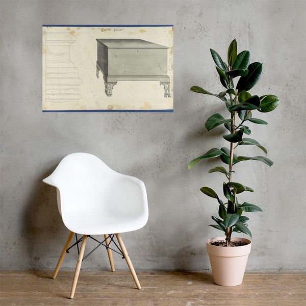 Clothes Chest, from Chippendale Drawings, Vol. II - Thomas Chippendale - 1753 - Paper Poster Museum quality 7724662