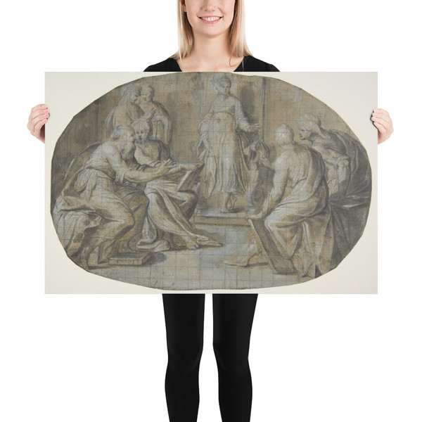 The Virgin and Saint Joseph find Jesus Disputing with the Doctors in the Temple - Camillo Procaccini - 1555–1629 - Photo Paper Poster Museum quality 7745151