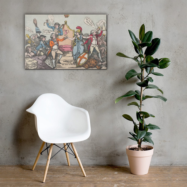 A Touch on the Times - Thomas Rowlandson - December 29, 1788 - Canvas Museum quality 7737883