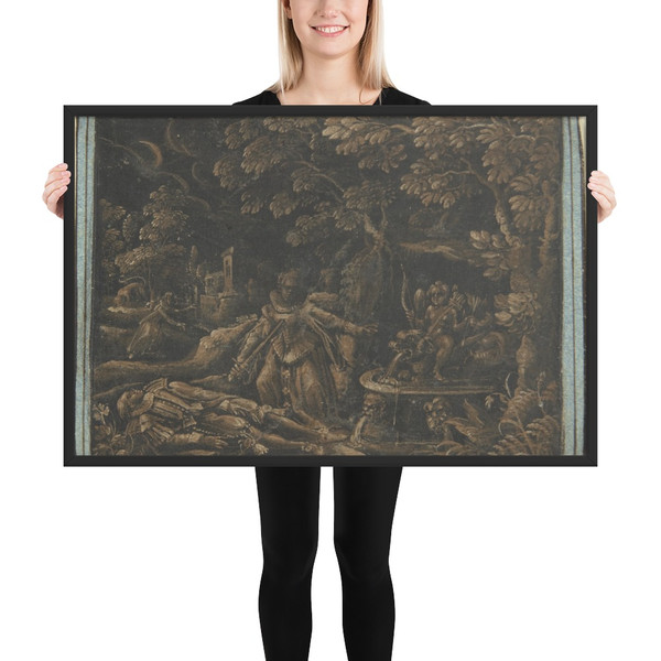 Pyramus and Thisbe - Anonymous, German, 17th century - ca. 1580 - Photo Paper Framed Poster Museum quality 7747474