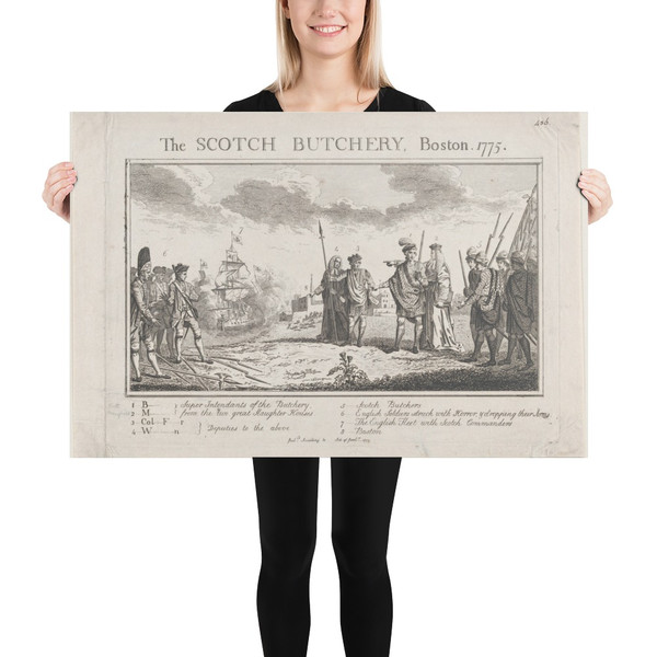 The Scotch Butchery, Boston, 1775 - Anonymous, British, 18th century - 1775 - Photo Paper Poster Museum quality 7740638