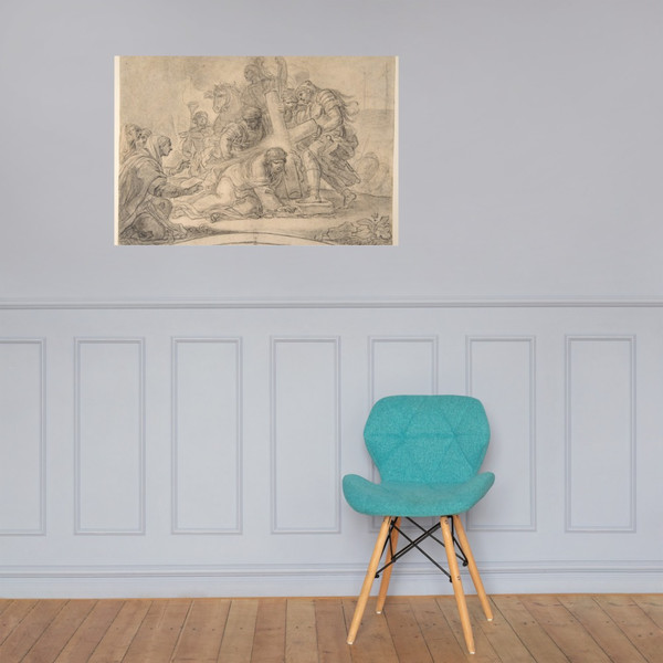 Christ Falls under the Cross - Girolamo Starace - 1730–94 - Paper Poster Museum quality 7743559