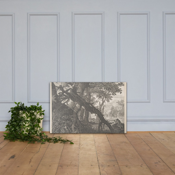 A Forest with a Rabbit Hunt - Aegidius Sadeler II - n.d. - Canvas Museum quality 7724905