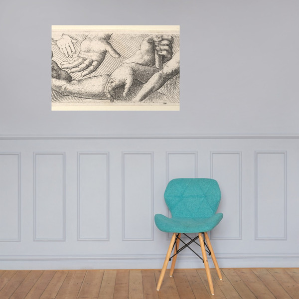 Hands and arms - Wenceslaus Hollar - 1644–52 - Photo Paper Poster Museum quality 7741213