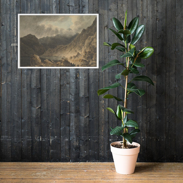 Storm Over A Lake - Joseph Barber - 1800–1811 - Matte Paper Framed Poster Museum quality 7744554