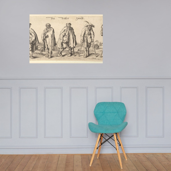 Die Bettler Zunfft (The Seven Beggars) - Wenceslaus Hollar - 1630 - Paper Poster Museum quality 7739945
