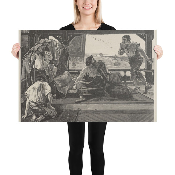 Job Receiving the Messengers (Dalziels' Bible Gallery) - William Small - 1876–81 - Photo Paper Poster Museum quality 7746906