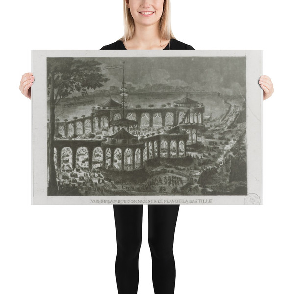 Anniversary of the Fall of the Bastille, Paris, July 1790 - Anonymous, French, 18th century - ca. 1790 - Paper Poster Museum quality 7743353