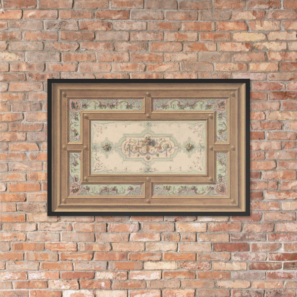 Design for a Painted Ceiling - Jules-Edmond-Charles Lachaise - second half 19th century - Photo Paper Framed Poster Museum quality 7738432