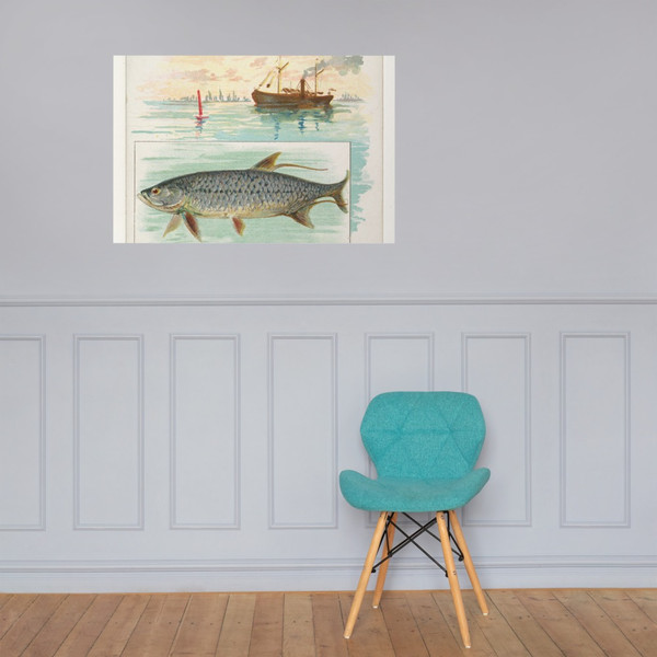 Tarpon, from Fish from American Waters series (N39) for Allen & Ginter Cigarettes - Allen & Ginter - 1889 - Photo Paper Poster Museum quality 7742418