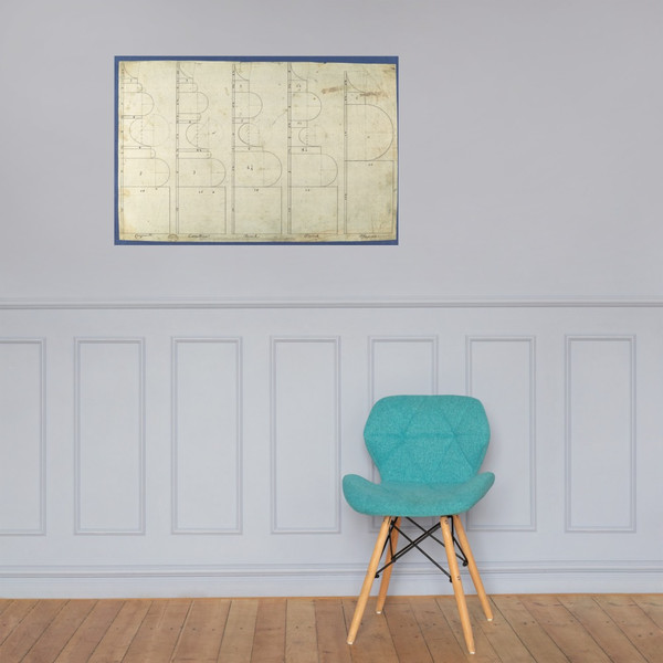 The Bases of the Columns, in Chippendale Drawings, Vol. I - Thomas Chippendale - 1753 - Photo Paper Poster Museum quality 7747952