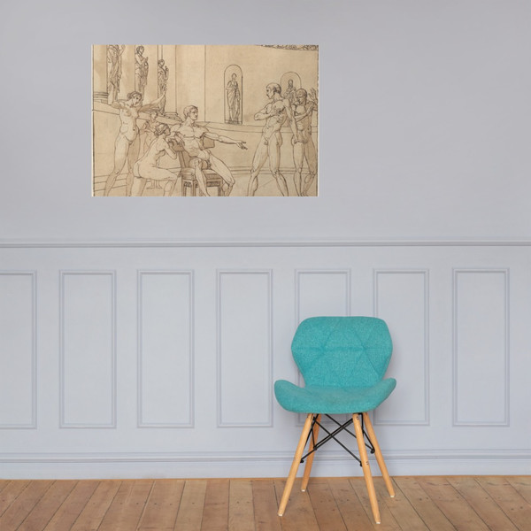 The Clemency of Augustus (Corneille, Cinna, V, 3) (recto); Knight Restraining a Female Figure (verso) - François André Vincent - 1788 - Paper Poster Museum quality 7746589