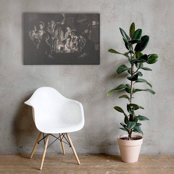 A Philosopher Shewing an Experiment on the Air Pump - Valentine Green - 1769 - Canvas Museum quality 7719990