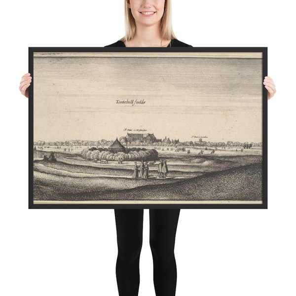 Tootehill fields (Amoenissimi aliquot locorum... Prospectus) - Wenceslaus Hollar - 1643–44 - Matte Paper Framed Poster Museum quality 7724828
