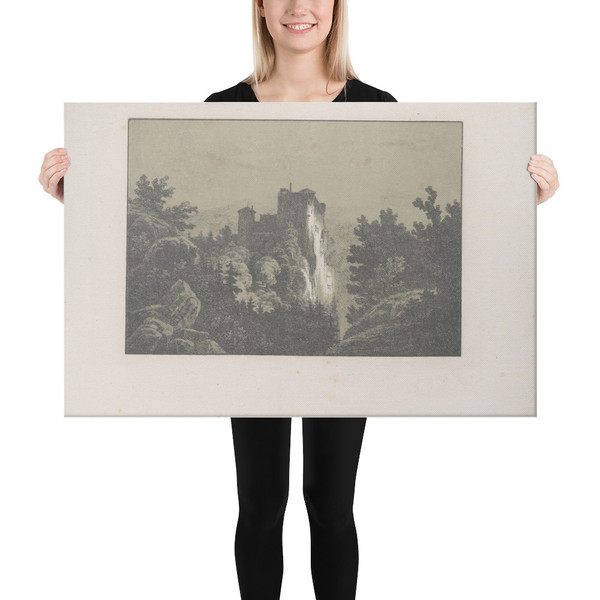 Ruins of a Castle - Karl Blechen - ca. 1827 - Canvas Museum quality 7747717