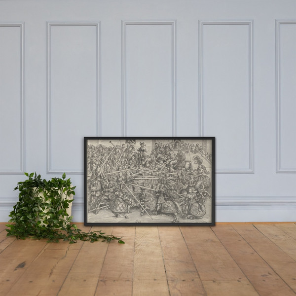 The Third Tournament - Lucas Cranach the Elder - 1509 - Photo Paper Framed Poster Museum quality 7705388