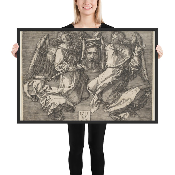Sudarium Held by Two Angels - Albrecht Dürer - 1513 - Photo Paper Framed Poster Museum quality 7724333