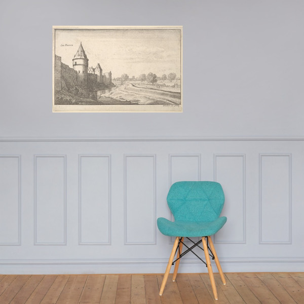 Zu Düren - Wenceslaus Hollar - 1664 - Photo Paper Poster Museum quality 7740896