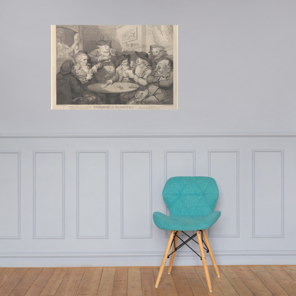 Smithfield Sharpers, or the Countryman Defrauded - John Keyse Sherwin - April 10, 1787 - Photo Paper Poster Museum quality 7737800