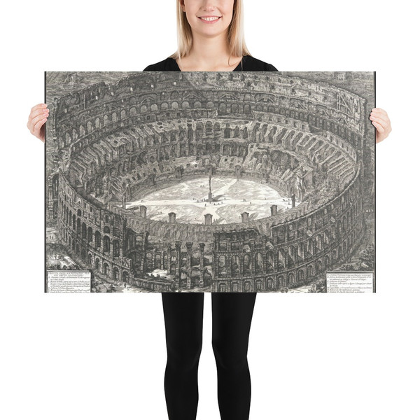 Veduta dell'Anfiteatro Flavio detto il Colosseo, from: 'Vedute di Roma' (Views of Rome) - Giovanni Battista Piranesi - 1776 - Paper Poster Museum quality 7742505