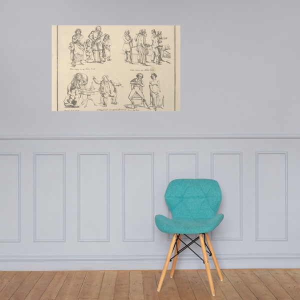 Songs: "While happy in my Native Land..." - Henry Thomas Alken - 1822 - Photo Paper Poster Museum quality 7746965