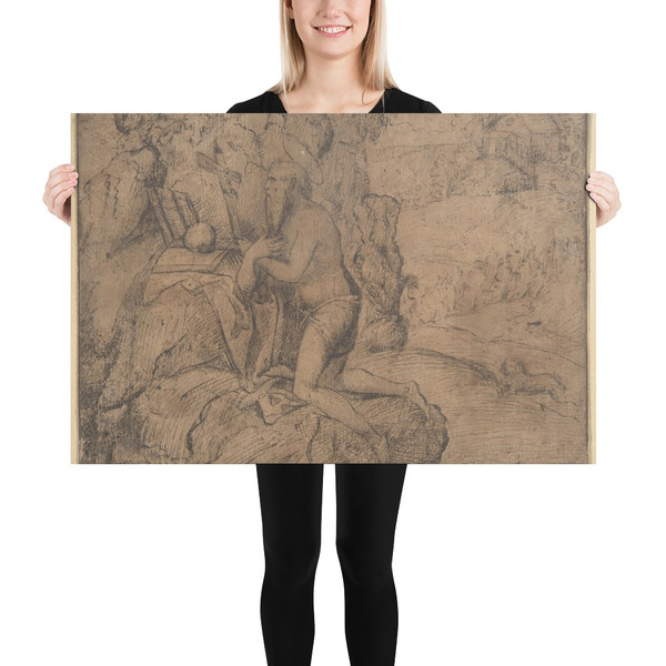 St. Jerome in a Landscape - Anonymous, Italian, Venetian, 15th to 16th century - 1495–1500 - Paper Poster Museum quality 7744148