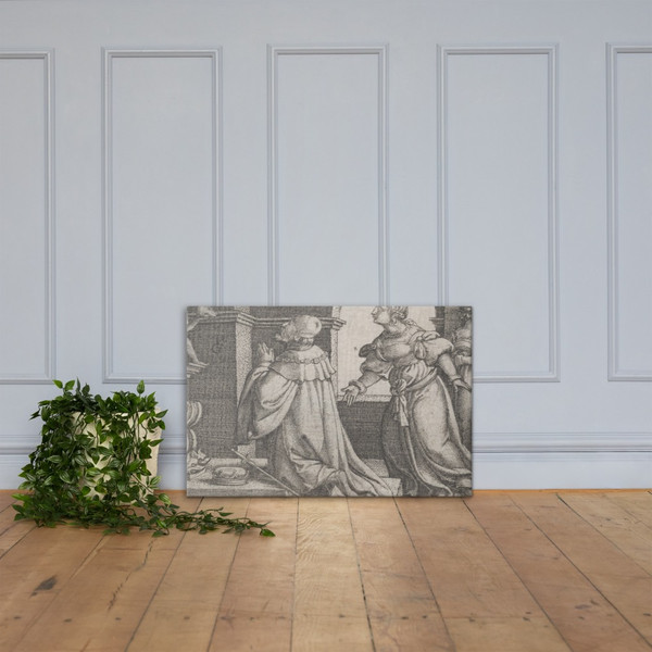 Solomon Worshipping Idols - Georg Pencz - Canvas Museum quality 7719998