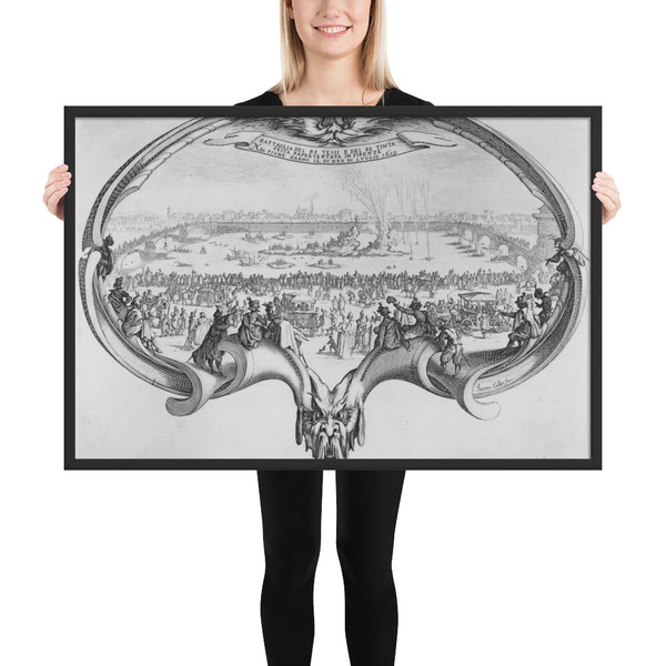 The Feast of Saint James, Florence, July 25, 1619 - Jacques Callot - 16th century - Matte Paper Framed Poster Museum quality 7743448