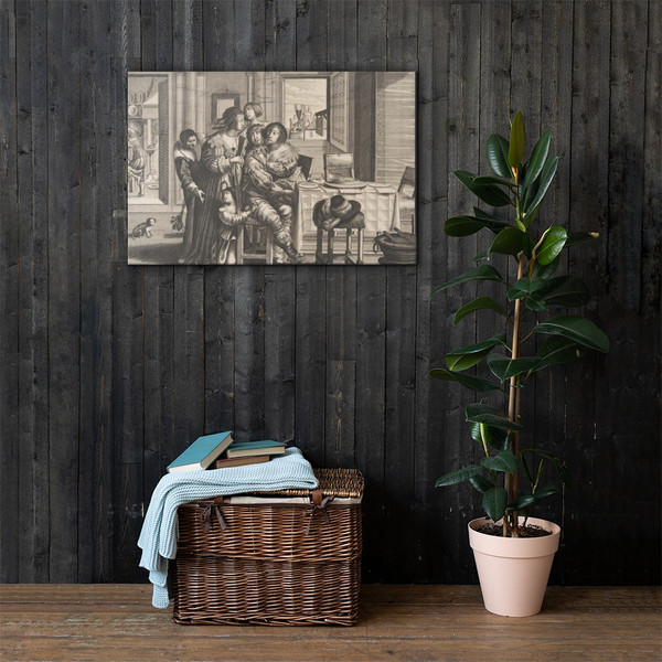 The Prodigal Son in a House of Ill Repute - Anonymous - ca. 1636 - Canvas Museum quality 7738148