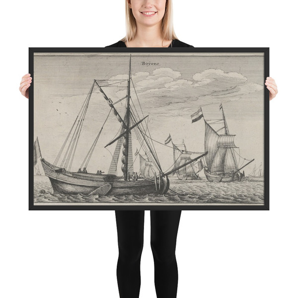 Boÿers - Wenceslaus Hollar - 1647 - Matte Paper Framed Poster Museum quality 7723565