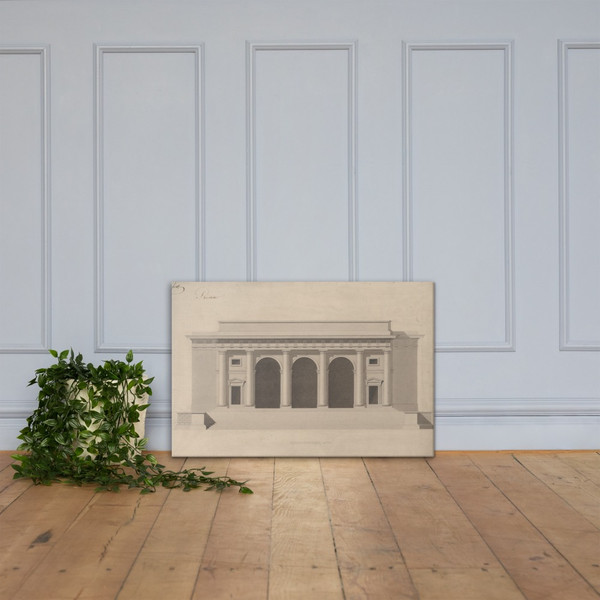 Design for a Façade - Anonymous, French, 18th century - mid-18th century - Canvas Museum quality 7748778