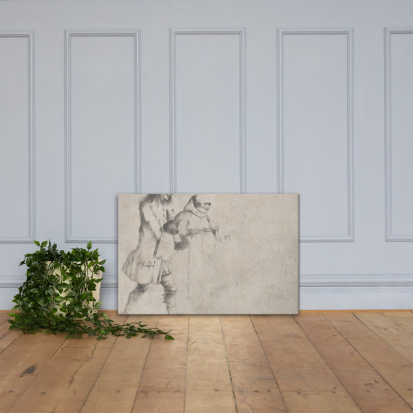 Happy Peasant and Monk - Henry William Bunbury - 1770 - Canvas Museum quality 7746661