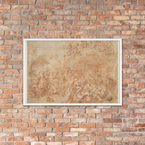 Adoration of the Magi - Cesare Pollino (Cesare dal Francia or Franchi) - 1560–1630 - Matte Paper Framed Poster Museum quality 7745290