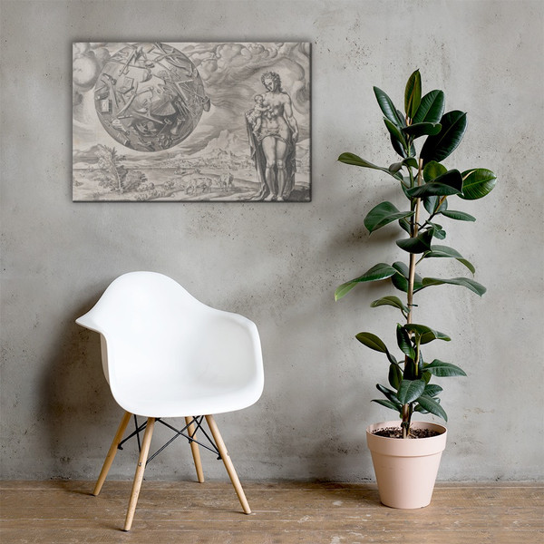 Man Born to Toil, from The Reward of Labour and Diligence, plate 1 - Philips Galle - 1572 - Canvas Museum quality 7742271