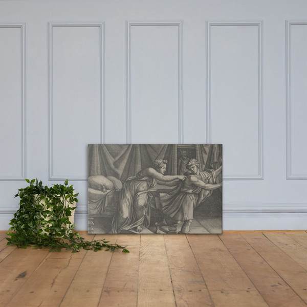 Joseph fleeing from Potiphar's wife - Marcantonio Raimondi - ca. 1515–25 - Canvas Museum quality 7742701